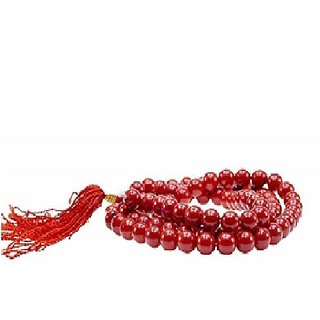 CEYLONMINE-Red Quartz Japa Mala Gemstone Positive Effect Vastu Crystal Healing Unisex CEYLONMINE-Red Quartz Japa Mala Gemstone Positive Effect Vastu Crystal Healing Unisex