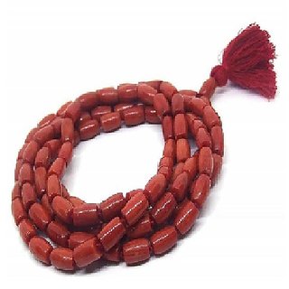                       CEYLONMINE-Red Quartz Jaap Mala For Pooja and Astrology Certified (108+1 Beads) for Unisex                                              
