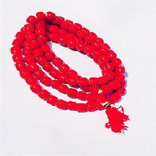 CEYLONMINE-Red Quartz Japa Mala Gemstone Positive Effect Vastu Mala for Unisex CEYLONMINE-Red Quartz Japa Mala Gemstone Positive Effect Vastu Mala for Unisex