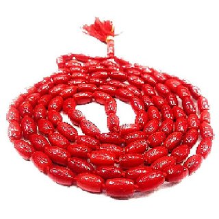                       CEYLONMINE-Red Quartz Jaap Mala For Pooja and Astrology Certified (108+1 Beads)                                              