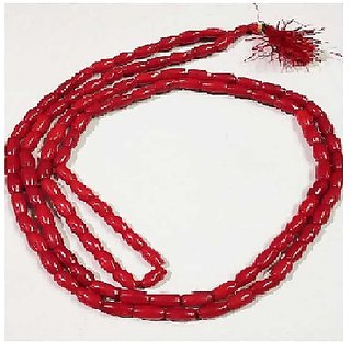                       CEYLONMINE-Quartz mala Natural Clear Red Quartz Japa Mala with 108 Prayer Beads                                              