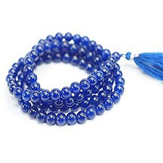 CEYLONMINE-Blue Quartz Japa Mala Gemstone 108+1 Beads Mala for Wealth, Prosperity, Mental, Piece CEYLONMINE-Blue Quartz Japa Mala Gemstone 108+1 Beads Mala for Wealth, Prosperity, Mental, Piece