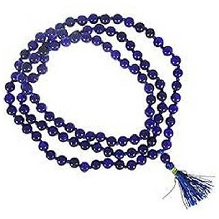                       CEYLONMINE-Blue Quartz Mala Natural Crystal Stone Bead Mala for Unisex                                              