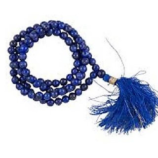                       CEYLONMINE-Blue Quartz Mala Crystal Stone Mala 108 Bead Jaap Mala for Unisex                                              