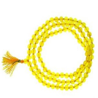                       CEYLONMINE-Yellow Quartz Prayer Japa Mala 108 + 1 Prayer A+ Beads Meditation                                              