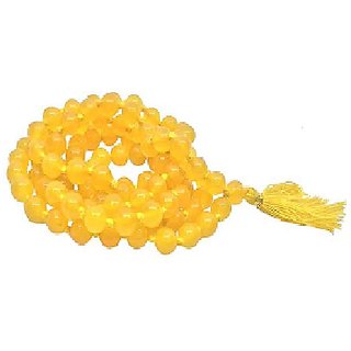                       CEYLONMINE-Natural Yellow Quartz Mala Crystal Stone Faceted Cut 108 Beads Jap Mala                                              