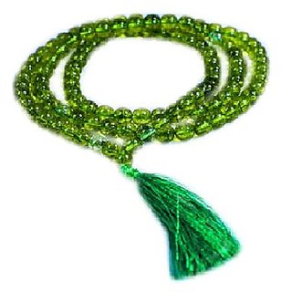 CEYLONMINE-Quartz Mala Natural Green Quartz Japa Mala with 108 Prayer Beads CEYLONMINE-Quartz Mala Natural Green Quartz Japa Mala with 108 Prayer Beads