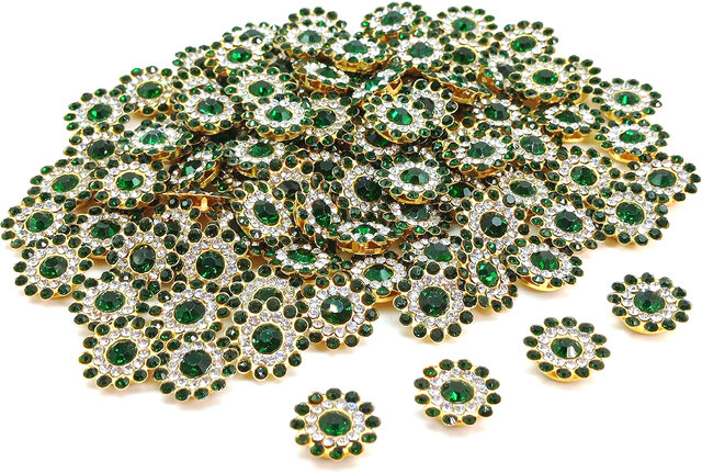 100 Pcs/bag Mix Colors Round Shape Glass Rhinestones With Claw Sew