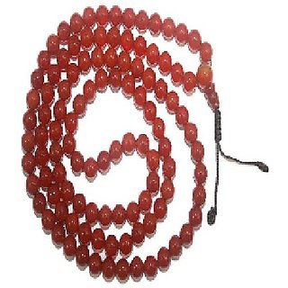 JAIPUR GEMSTONE-Red Quartz Jap Mala 108 Beads for Meditation and Pooja JAIPUR GEMSTONE-Red Quartz Jap Mala 108 Beads for Meditation and Pooja