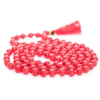 JAIPUR GEMSTONE-Red Quartz Mala Natural Crystal Stone Bead Mala for Unisex JAIPUR GEMSTONE-Red Quartz Mala Natural Crystal Stone Bead Mala for Unisex
