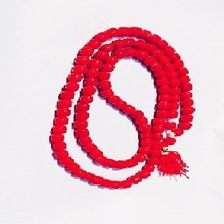 Jaipur Gemstone-red Quartz Japa Mala Gemstone 108 1 Beads Mala For Wealth P Jaipur Gemstone-red Quartz Japa Mala Gemstone 108 1 Beads Mala For Wealth P