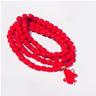 JAIPUR GEMSTONE-Red Quartz Japa Mala Gemstone Positive Effect for Unisex JAIPUR GEMSTONE-Red Quartz Japa Mala Gemstone Positive Effect for Unisex