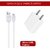 Digimate 5V/2.4 Amp Singal USB Port Fast Wall Charger With 1 Micro USB Cable (White)
