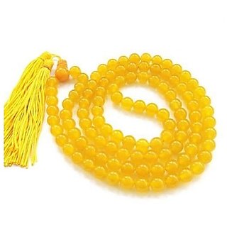                       JAIPUR GEMSTONE-Yellow Quartz Japa Mala Gemstone 108+1 Beads Mala (Buy 2 Get 1)                                              
