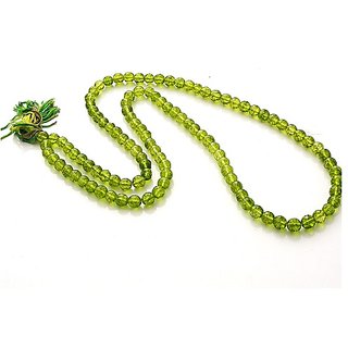                       JAIPUR GEMSTONE-Green Quartz Mala Natural Stone Bead Mala for Men aand Women (Buy 2 Get 1)                                              