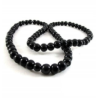                       JAIPUR GEMSTONE-Natural Black Quartz Stone Mala 108+1 Beads Mala Lab Certified (Buy 2 Get 1)                                              