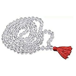 JAIPUR GEMSTONE-White Quartz Mala Crystal Stone Mala 108 Bead Jaap Mala (Buy 2 Get 1) JAIPUR GEMSTONE-White Quartz Mala Crystal Stone Mala 108 Bead Jaap Mala (Buy 2 Get 1)