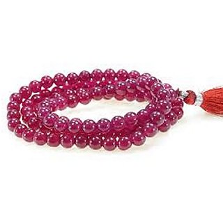                       JAIPUR GEMSTONE-Pink Quartz Prayer Japa Mala 108 + 1 Prayer A+ Beads Meditation (Buy 2 Get 1)                                              