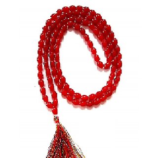                       KUNDLI GEMS-Red Quartz Jaap Mala For Pooja and Astrology Certified (108+1 Beads) (Buy 2 Get 1)                                              
