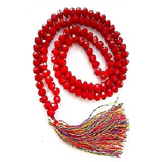                       KUNDLI GEMS-Natural Red Quartz Mala 108+1 Beads Japa Rosary Spiritual Mala (Buy 2 Get 1)                                              