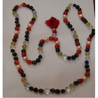 JAIPUR GEMSTONE-Malticolor Quartz Gemstone 108+1 Beads Mala for Men and Women (Buy 2 Get 1) JAIPUR GEMSTONE-Malticolor Quartz Gemstone 108+1 Beads Mala for Men and Women (Buy 2 Get 1)