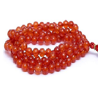                       KUNDLI GEMS-Red Quartz Mala Natural Stone Bead Mala for Men aand Women (Buy 2 Get 1)                                              