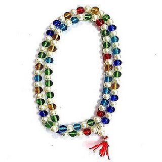                       JAIPUR GEMSTONE-Malticolor Quartz Prayer Japa Mala 108 + 1 Prayer A+ Beads Meditation (Buy 2 Get 1)                                              