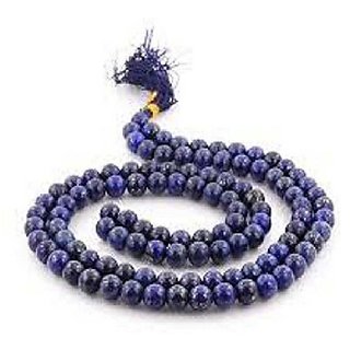                       JAIPUR GEMSTONE-Blue Quartz Mala  Natural Stone Beads Mala for Unisex (Buy 2 Get 1)                                              