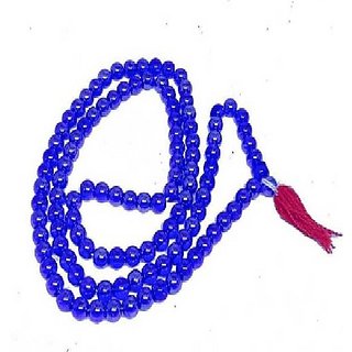                       JAIPUR GEMSTONE-Blue Quartz Jaap Mala For Pooja and Astrology Certified (108+1 Beads) (Buy 2 Get 1)                                              