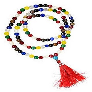 JAIPUR GEMSTONE-Natural Malticolor Quartz Stone Mala 108+1 Beads Mala Lab Certified (Buy 2 Get 1) JAIPUR GEMSTONE-Natural Malticolor Quartz Stone Mala 108+1 Beads Mala Lab Certified (Buy 2 Get 1)