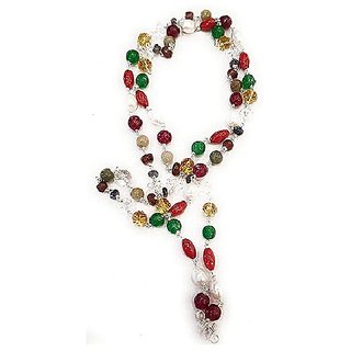 CEYLONMINE-Malticolor Quartz Japa Mala Gemstone 108+1 Beads Mala for Wealth, Prosperity, Mental, Piece CEYLONMINE-Malticolor Quartz Japa Mala Gemstone 108+1 Beads Mala for Wealth, Prosperity, Mental, Piece