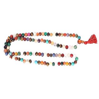 CEYLONMINE-Malticolor Quartz Mala Crystal Stone Mala 108 Bead Jaap Mala for Unisex CEYLONMINE-Malticolor Quartz Mala Crystal Stone Mala 108 Bead Jaap Mala for Unisex