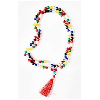 CEYLONMINE-Quartz mala Natural Malticolor Quartz Japa Mala with 108 Prayer Beads for Unisex CEYLONMINE-Quartz mala Natural Malticolor Quartz Japa Mala with 108 Prayer Beads for Unisex