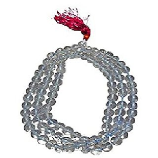 CEYLONMINE-Clear White Quartz Mala Natural Crystal Stone Bead Mala for Unisex CEYLONMINE-Clear White Quartz Mala Natural Crystal Stone Bead Mala for Unisex