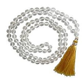 CEYLONMINE-Natural Clear White Quartz Mala Crystal Stone Faceted Cut 108 Beads Jap Mala CEYLONMINE-Natural Clear White Quartz Mala Crystal Stone Faceted Cut 108 Beads Jap Mala