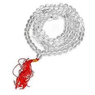 CEYLONMINE-Clear White Quartz 108+1 Beads Jaap Mala for Pooja and Astrology Certified CEYLONMINE-Clear White Quartz 108+1 Beads Jaap Mala for Pooja and Astrology Certified