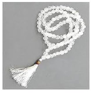 CEYLONMINE-Clear White Quartz Japa Mala Gemstone 108+1Beads Mala for Wealth, Prosperity, Mental Piece CEYLONMINE-Clear White Quartz Japa Mala Gemstone 108+1Beads Mala for Wealth, Prosperity, Mental Piece