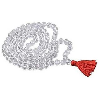 CEYLONMINE-Clear White Quartz mala Natural White Quartz Japa Mala with 108 Prayer Beads CEYLONMINE-Clear White Quartz mala Natural White Quartz Japa Mala with 108 Prayer Beads