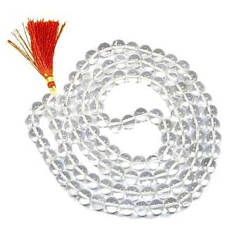 CEYLONMINE-Natural Crystal Clear White Quartz Mala 108+1 Beads Japa Rosary Spiritual Mala CEYLONMINE-Natural Crystal Clear White Quartz Mala 108+1 Beads Japa Rosary Spiritual Mala