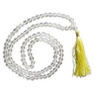                       CEYLONMINE-Quartz Mala Natural White Quartz Japa Mala with 108 Prayer Beads (Buy 2 Get 1)                                              