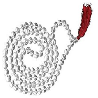                       CEYLONMINE-Clear White Quartz Jaap Mala For Pooja and Astrology Certified (108+1 Beads) (Buy 2 Get 1)                                              