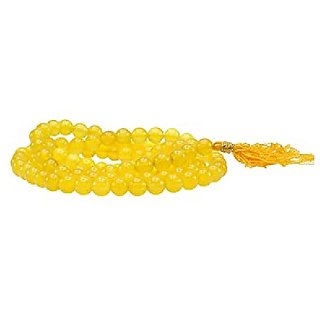                       CEYLONMINE-Yellow Quartz mala Natural Quartz Japa Mala with 108 Prayer Beads (Buy 2 Get 1)                                              
