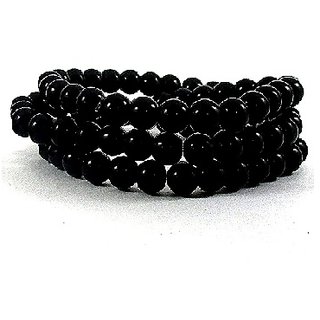                       CEYLONMINE-Natural Black Quartz Stone Mala 108+1 Beads Mala Lab Certified (Buy 2 Get 1)                                              