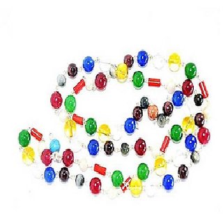                       CEYLONMINE-Natural Malticolor Quartz Mala 108+1 Beads Japa Rosary Spiritual Mala (Buy 2 Get 1)                                              