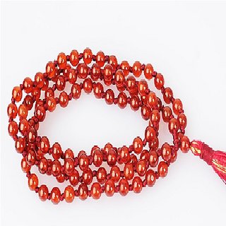                       CEYLONMINE-Brown Quartz Jap Mala 108 Beads for Meditation and Pooja (Buy 2 Get 1)                                              
