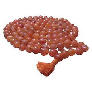                       CEYLONMINE-Brown Quartz Japa Mala Gemstone 108+1 Beads Mala (Buy 2 Get 1)                                              
