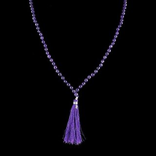 JAIPUR GEMSTONE-Voilet Quartz Gemstone Beads Mala for Men and Women JAIPUR GEMSTONE-Voilet Quartz Gemstone Beads Mala for Men and Women