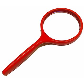                       Gola International Magnifying Glass 75mm Double Glass for Reading/Map, High Power Handheld Magnifying Glass(Red 75mm)                                              