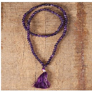 CEYLONMINE-Quartz Mala Natural Voilet Quartz Japa Mala with 108 Prayer Beads (Buy 2 Get 1) CEYLONMINE-Quartz Mala Natural Voilet Quartz Japa Mala with 108 Prayer Beads (Buy 2 Get 1)