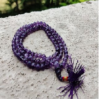 CEYLONMINE-Natural Voilet Quartz Stone Mala 108+1 Beads Mala Lab Certified (Buy 2 Get 1) CEYLONMINE-Natural Voilet Quartz Stone Mala 108+1 Beads Mala Lab Certified (Buy 2 Get 1)